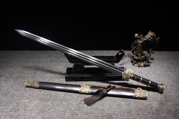 汉剑赵云战剑龙泉寒兵一体刀剑手工宝剑花纹刀剑