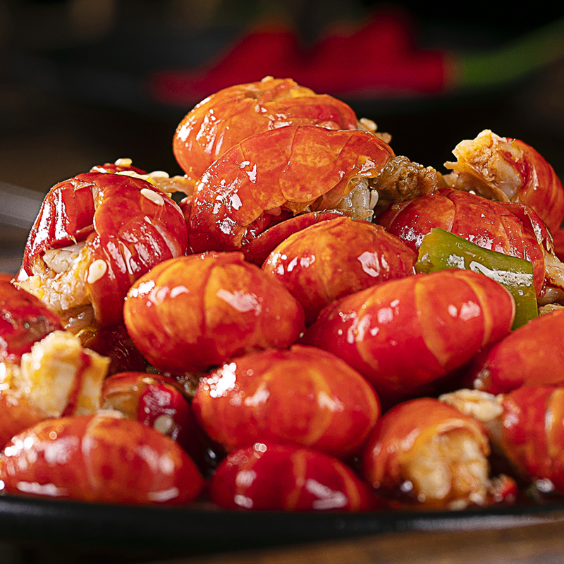 小赞麻辣小龙虾尾即熟食品冷冻加热盒装整箱海鲜活虾类制品