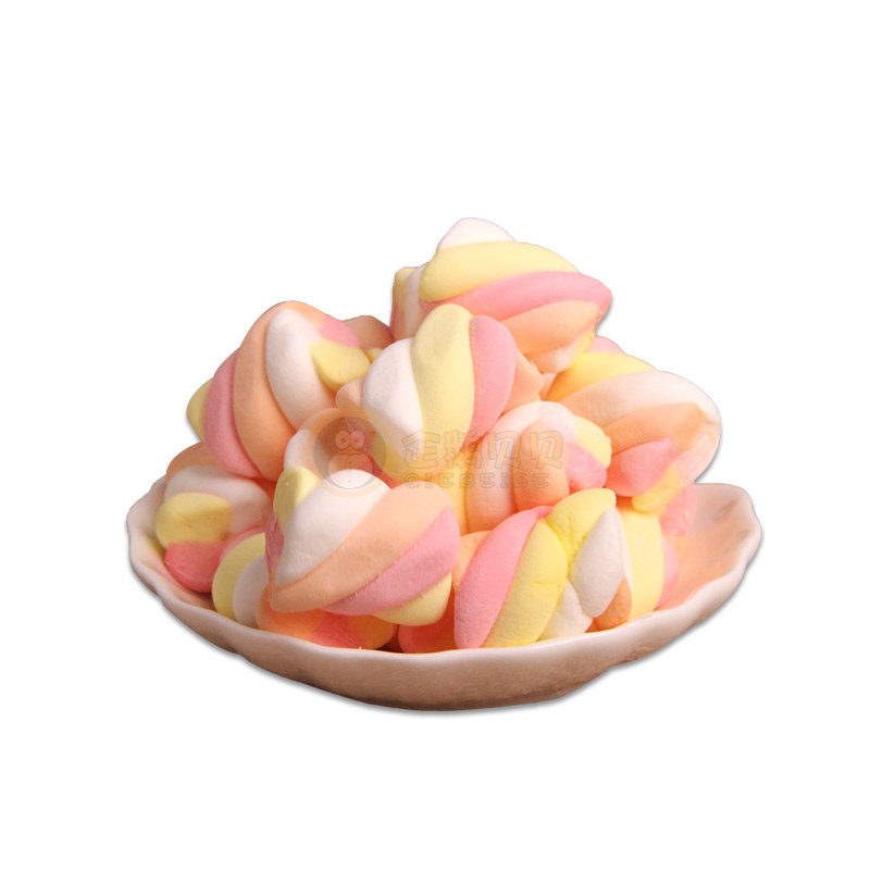 2斤花语棉花糖麻花麻绳咖啡伴侣牛轧糖材料红麦糖果