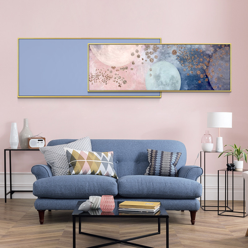 北欧客厅装饰画抽象现代简约沙发背景墙挂画横版卧室现代装饰画