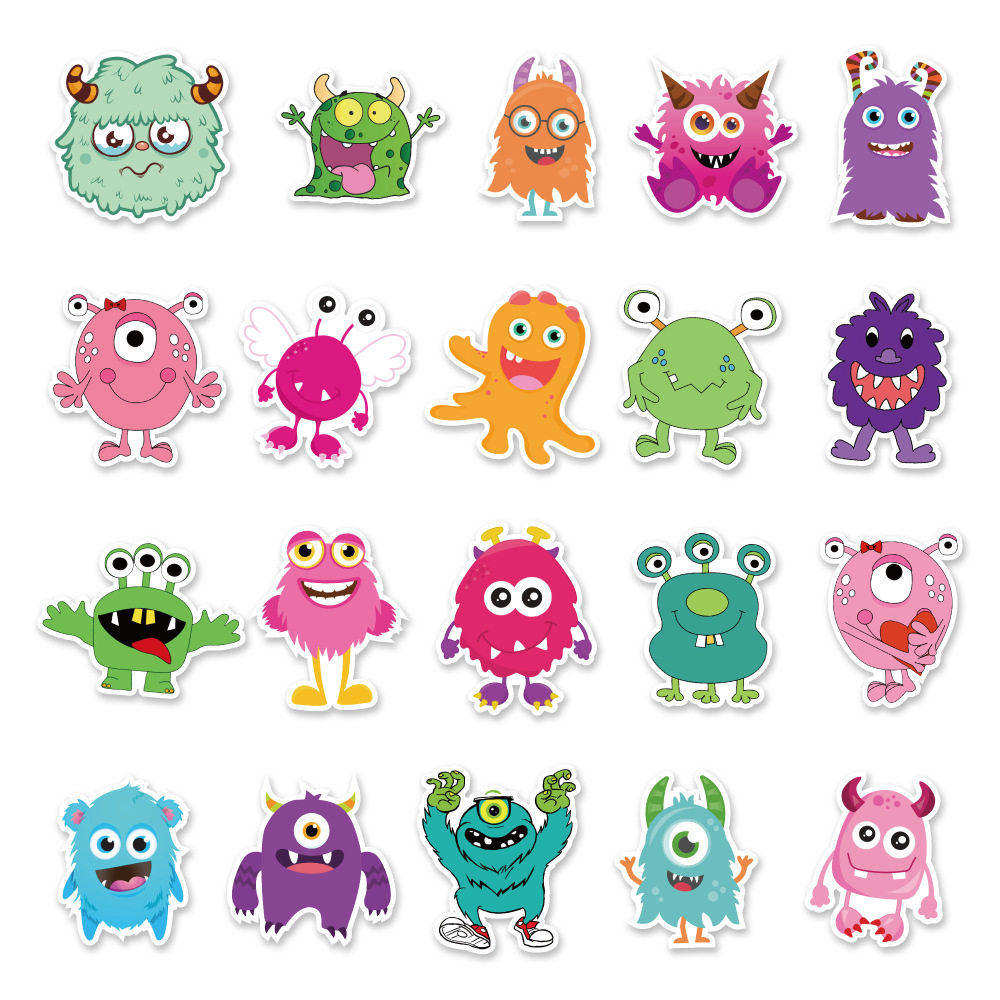 50张怪兽大学可爱卡通动画贴纸行李箱笔记本手机水杯笔记本个性小贴纸