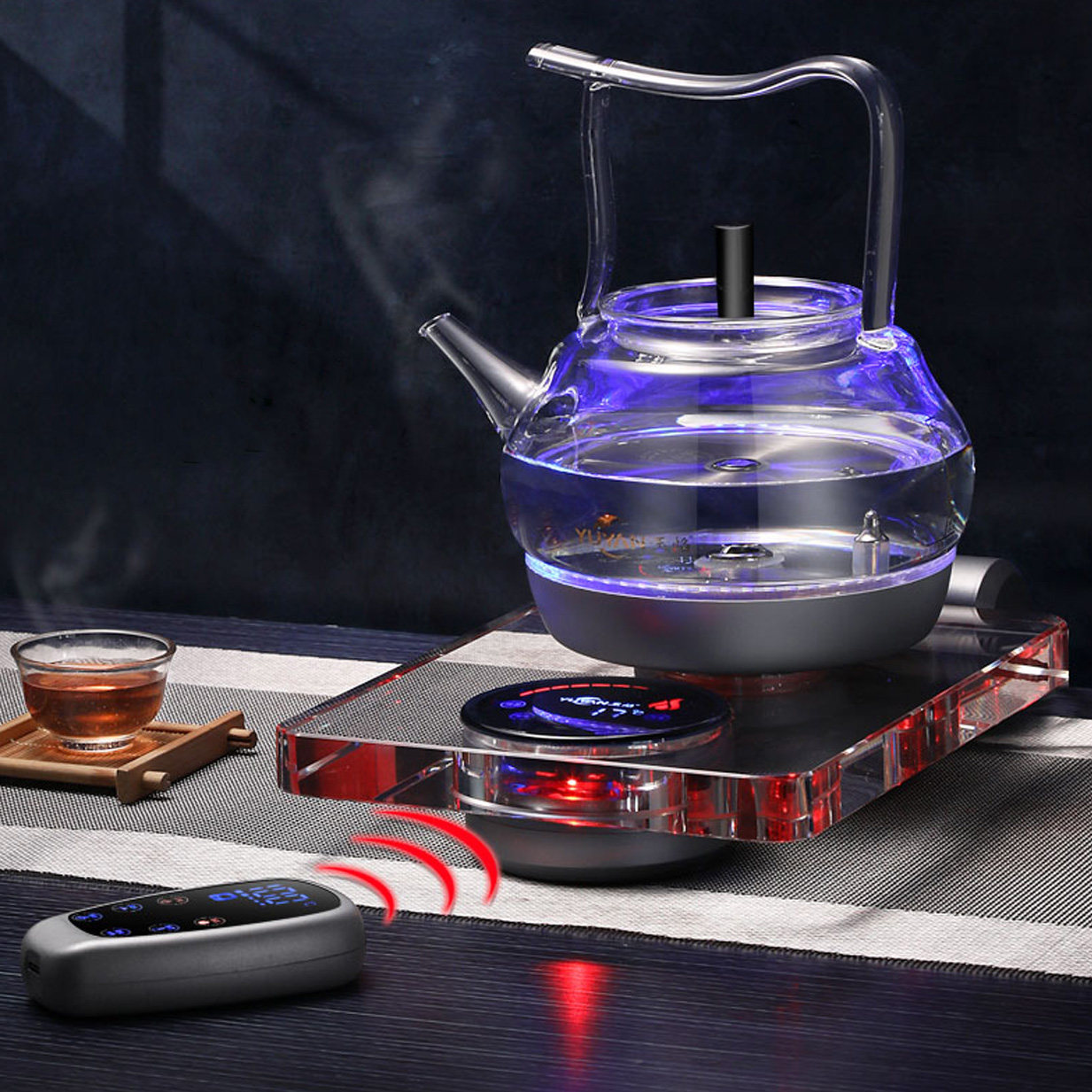 玉焰y6全自动水晶玻璃底部上水电热水壶保温水壶电热水壶