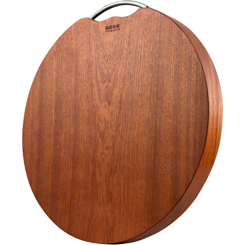 非洲进口原木菜板实木整木圆形切菜粘板家用厨房加厚大小号刀砧板