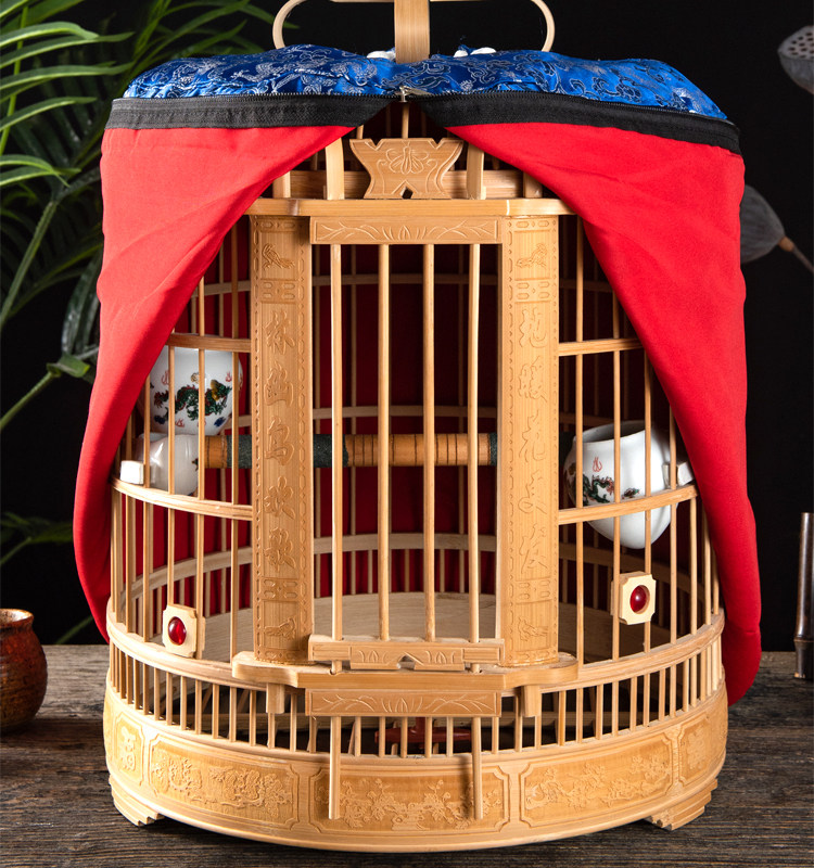 鸟笼画眉画眉鸟布笼衣高档笼罩圆形绣眼单层双层其他