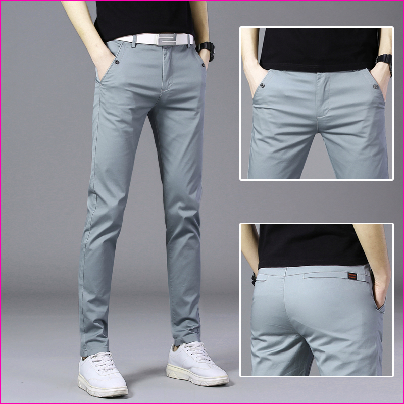 休闲裤男裤夏款修身小脚裤新春季长裤男士裤子2022新款夏季薄款