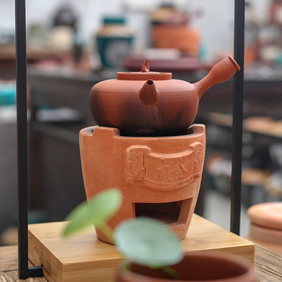 中式客厅茶炉副榜闽西红泥潮州工夫茶炭炉风炉茶道