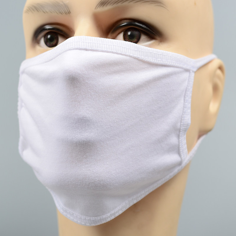 冬季纯棉大二二层白布口罩劳保面罩食品餐饮口罩