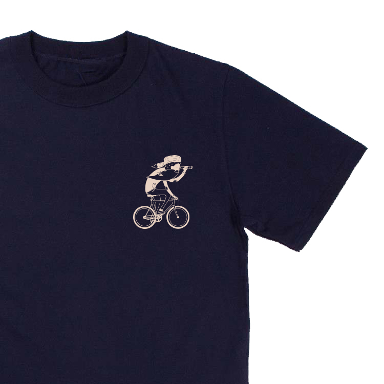 去野 德国版画艺术家 旁白VoiceOver设计师联名T恤户外骑行自行车