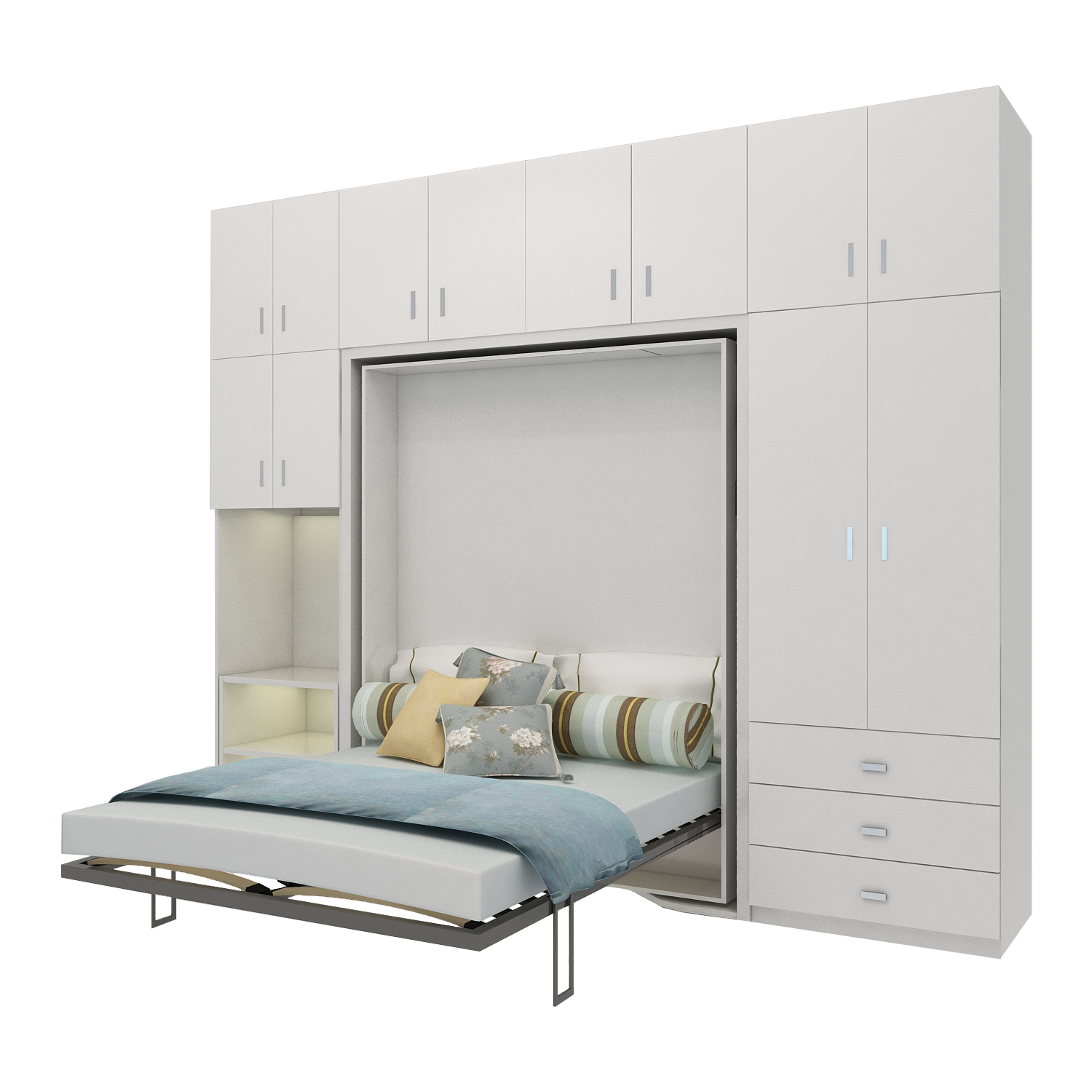 安妮旋转隐形折叠书柜翻床五金配件壁床折叠床