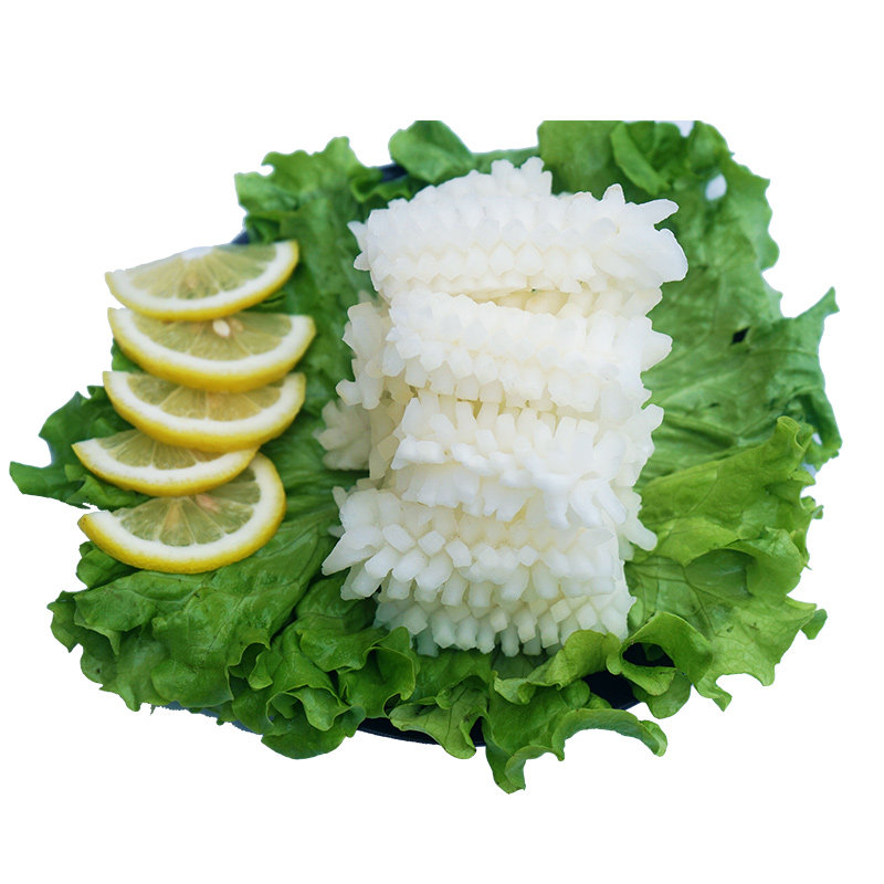 青岛马姐水产鱿鱼花新鲜海鲜鱿鱼冷冻鱿鱼卷海鲜目鱼花去皮500g