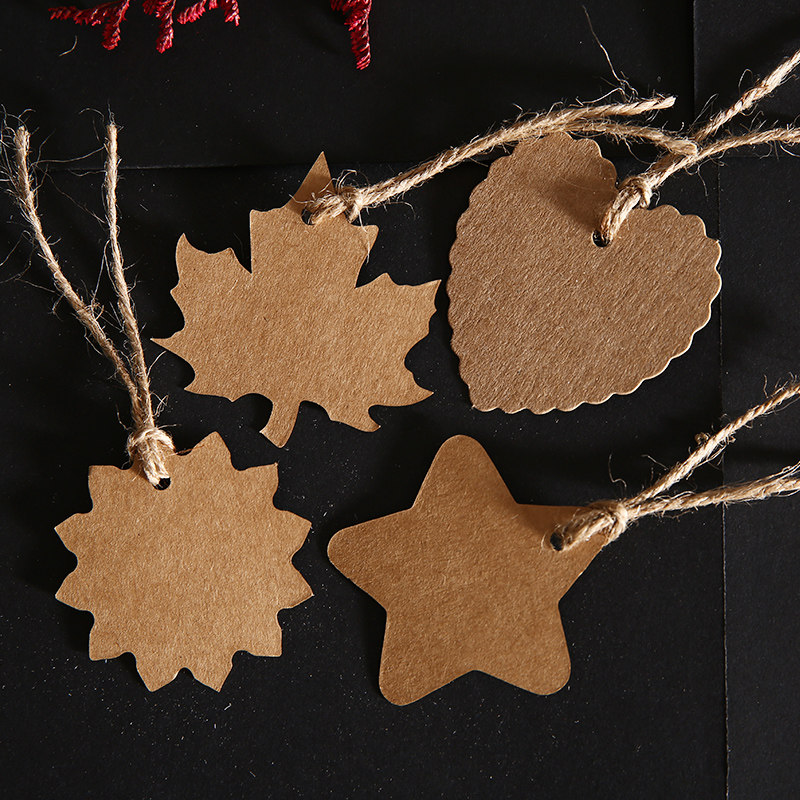 diy手工创意卡片空白书签异形牛皮纸白色超感书签