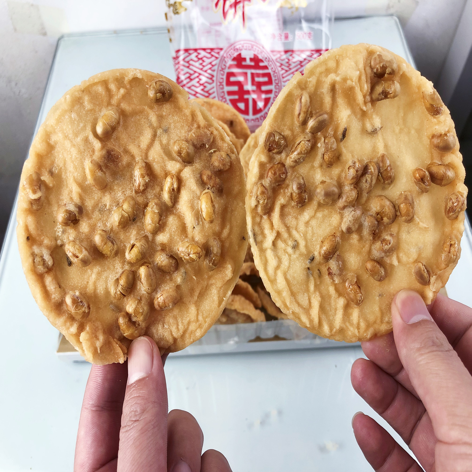 广东豆饼酥油小吃饼干点心食品零食梅州黄豆饼薄脆饼干