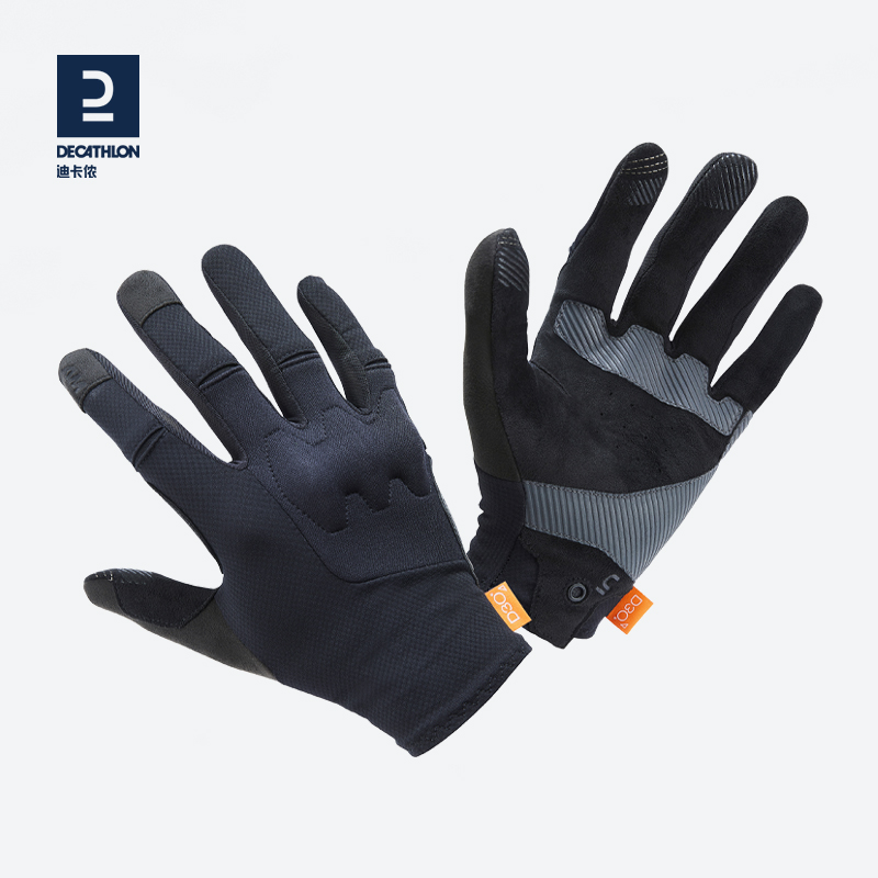 迪卡侬山地公路自行车全指骑行手套冬季速降手套OVBAP