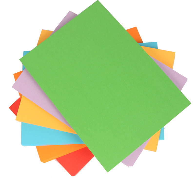 手工彩色a4平面卡纸120g混色黑白画画美工卡纸