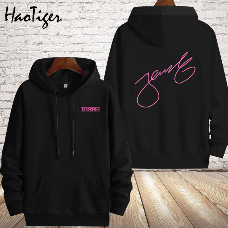 blackpink应援lisa同款jennie打歌rose连帽卫衣男女卫衣