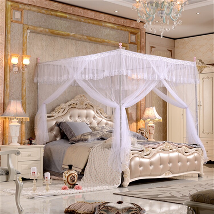 恒发宫廷落地式方顶蚊帐18米加粗支架落地压脚蚊帐