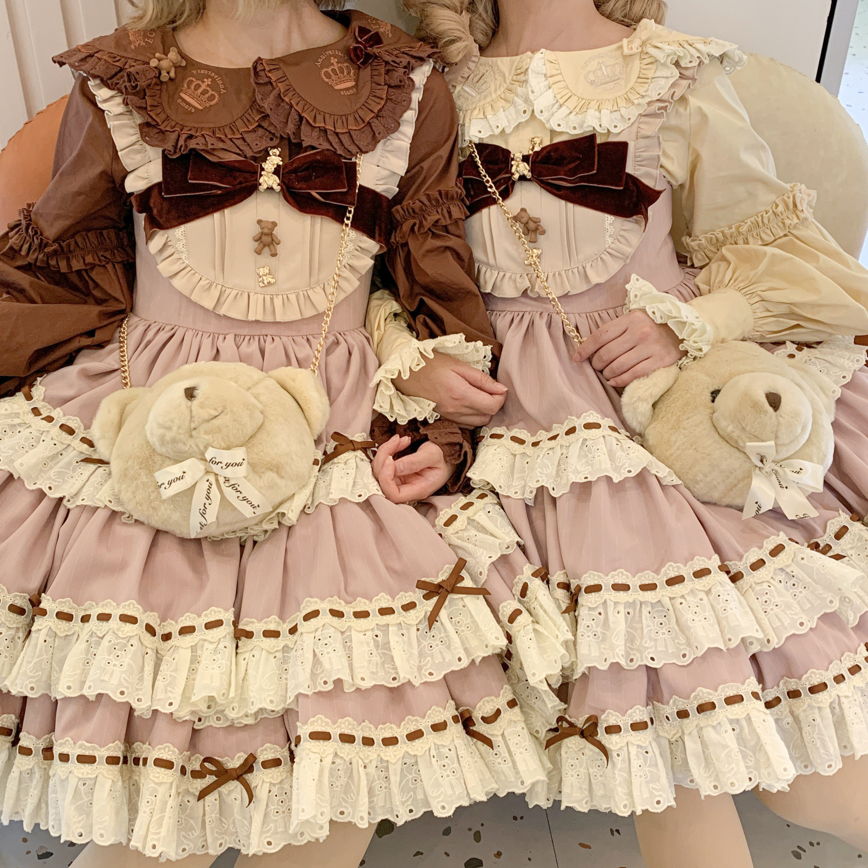 掉落小熊玩具松饼衬衫dreamdoll梦境人偶lolita衬衫