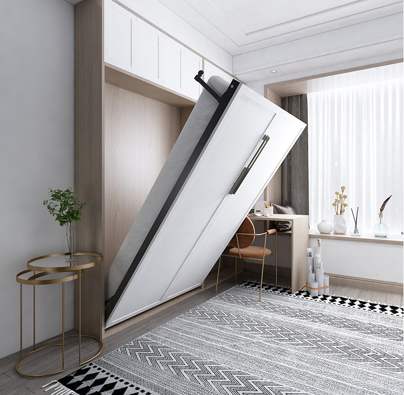 隐形床壁衣柜一体小户户型五金配件多功能电动下翻折叠床