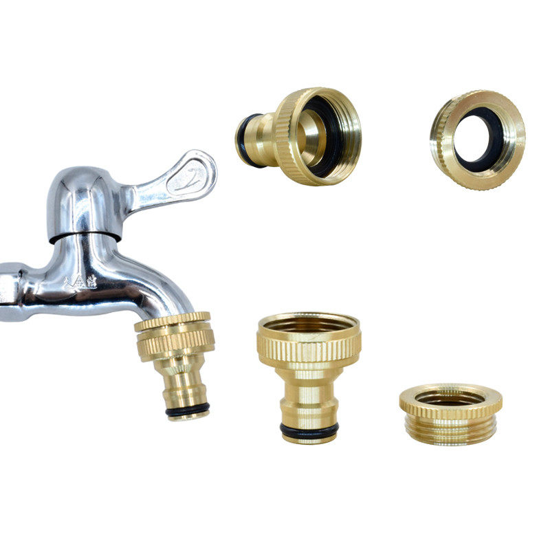 洗车水管软管水枪配件四六分洗衣机老式普通水龙头转接头通水全铜