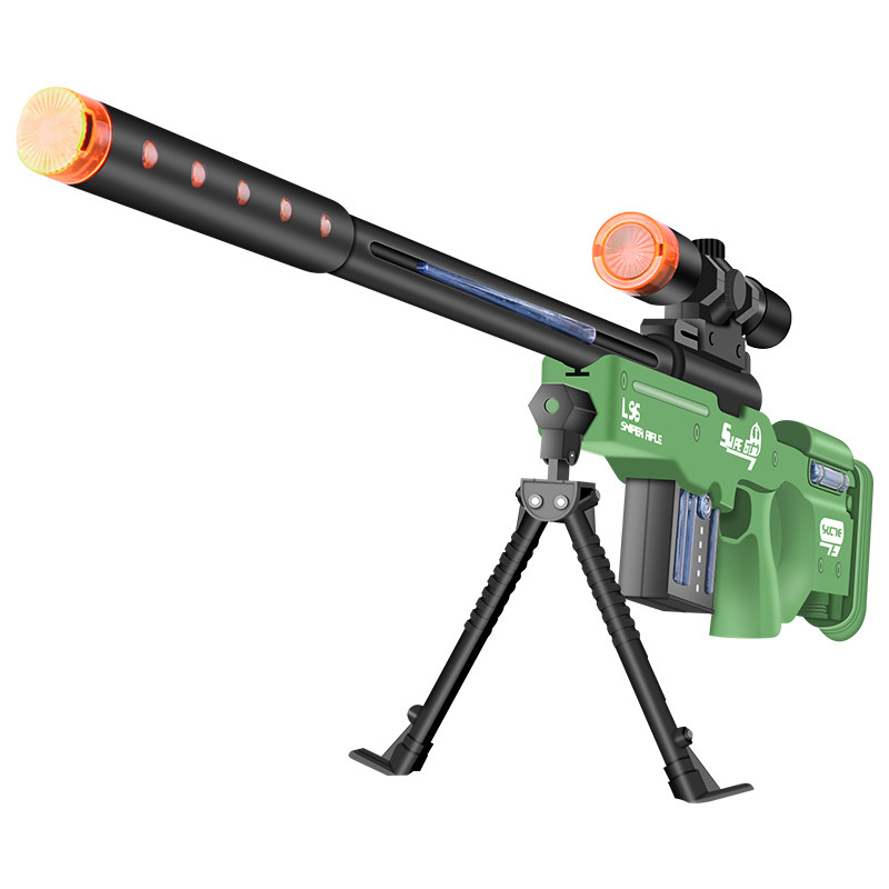 儿童玩具仿真awm狙击98k电动发声声光音乐充电电动玩具枪