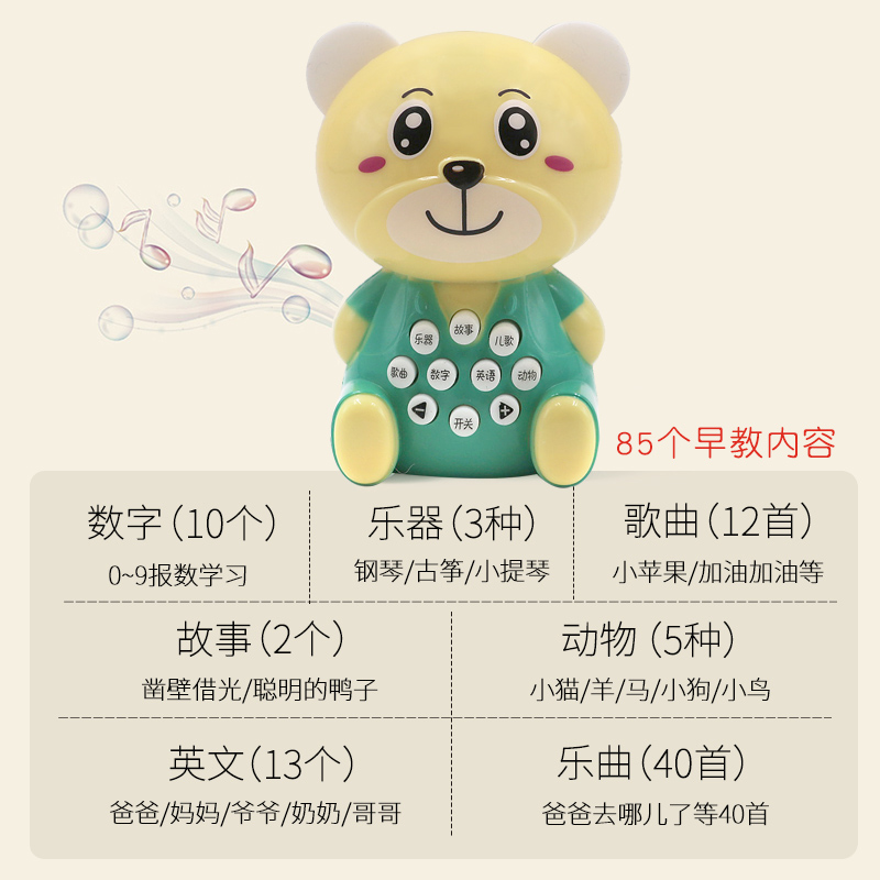 宝宝儿童音乐播放器婴儿兔子故事机小型便携幼儿玩具早教机3-6岁