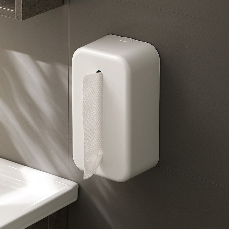leyix打孔卫生间纸巾厨房壁挂挂式简约无痕收纳卷纸器