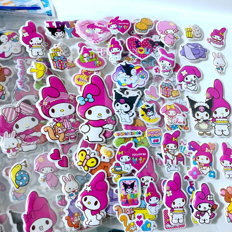 手机kuromi库洛米恶魔美乐兔子手帐贴纸不干胶机壳贴纸