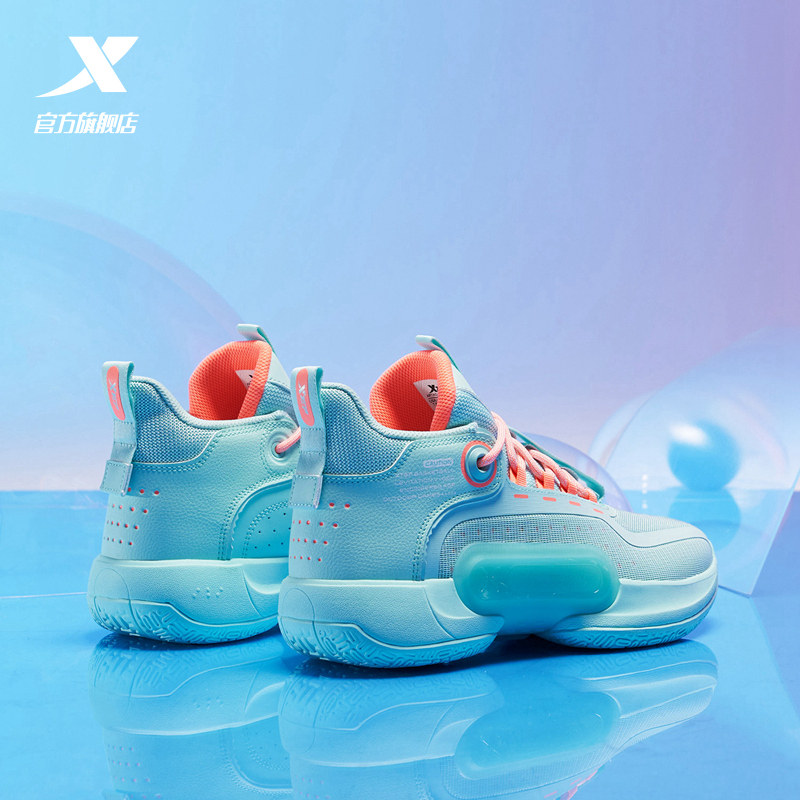 特步男鞋篮球鞋男游云5系列2021年夏季耐磨防滑运动鞋实战篮球鞋