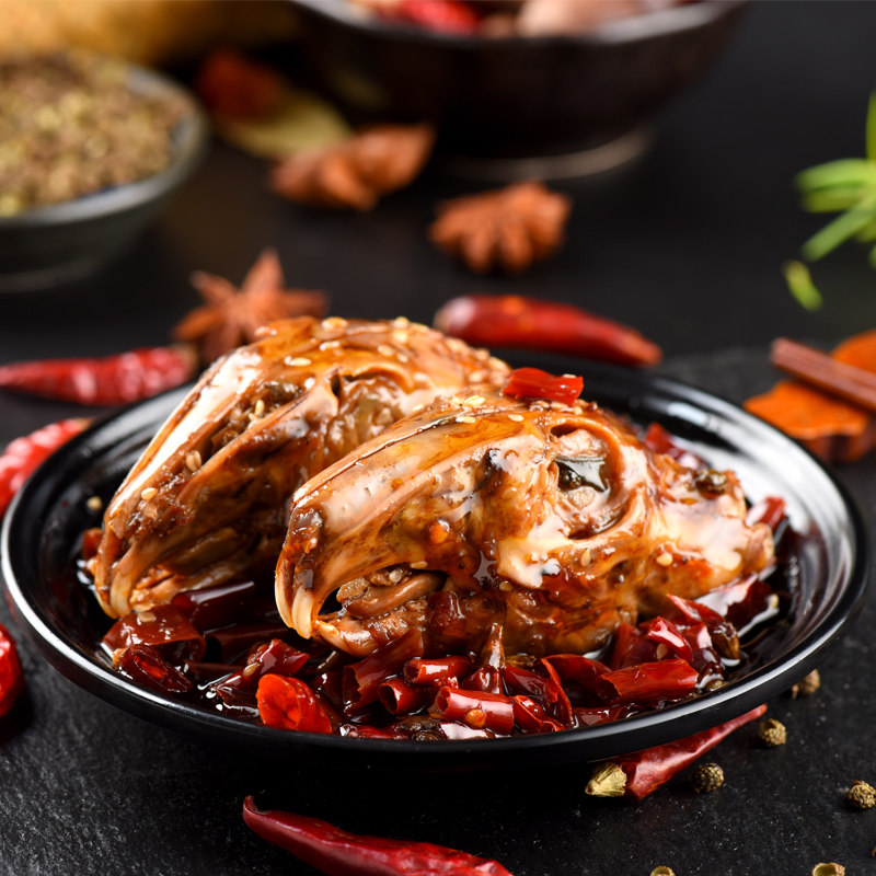 四川成都特产好安逸双流老妈麻辣兔头468g藤椒味真空装装冷吃兔头