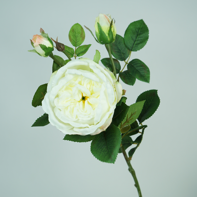 欧式仿真玫瑰花单支安娜玫瑰室内客厅摆件拍照仿真花