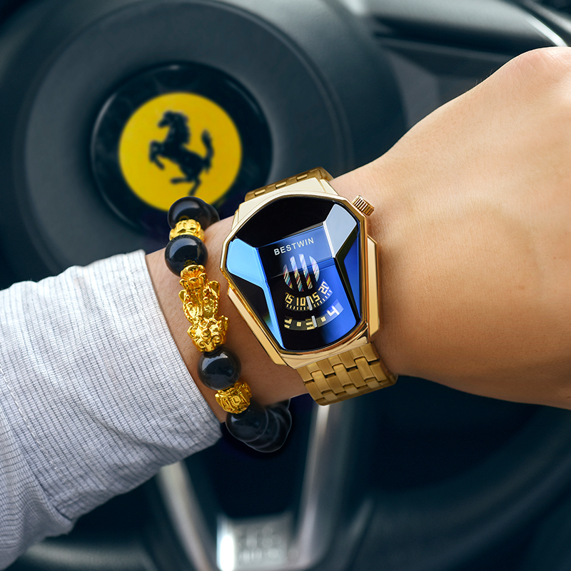 2022新款网红时尚手表男黑科技防水学生非机械全自动男士休闲腕表