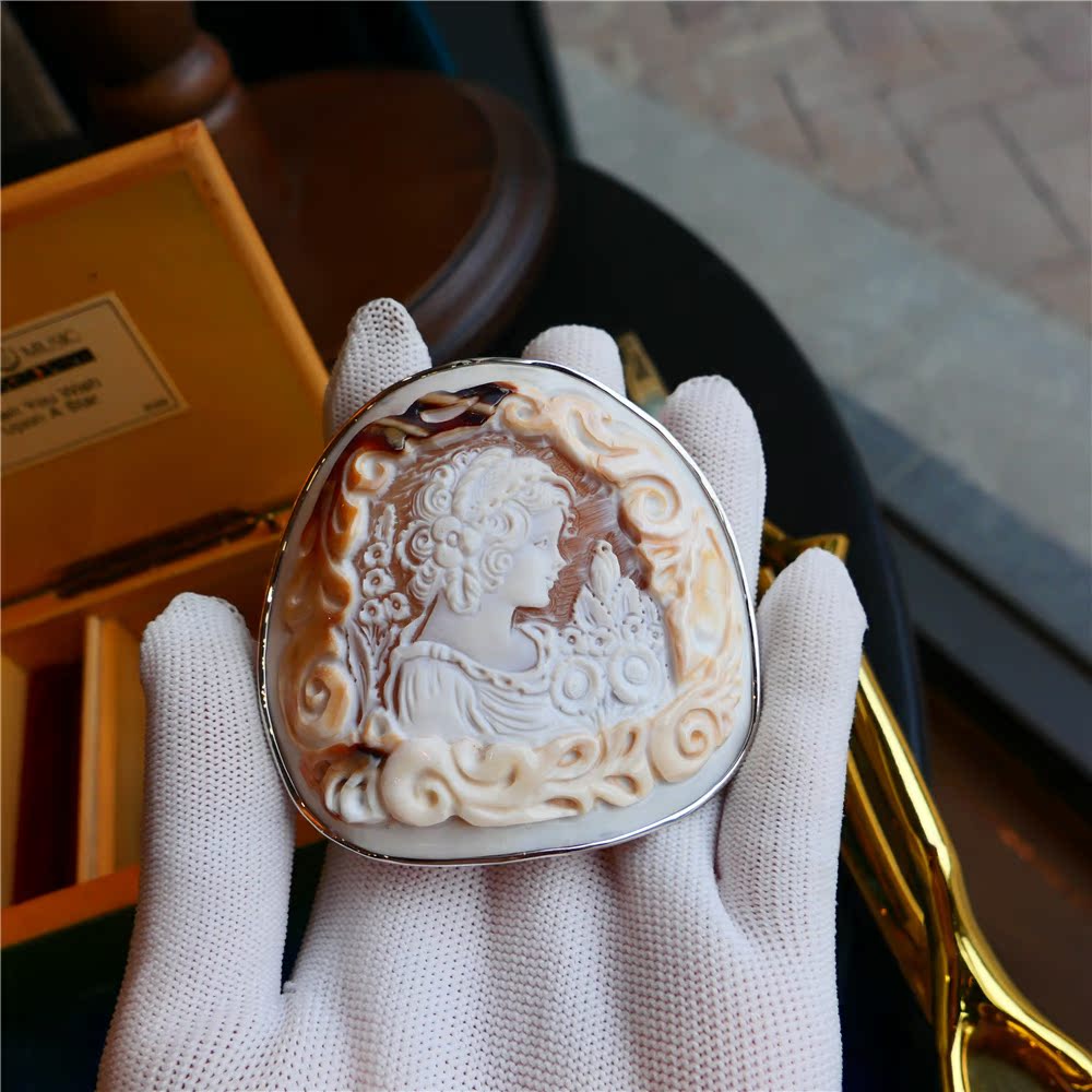 下载app 回流古董vintage意大利贝雕卡梅奥