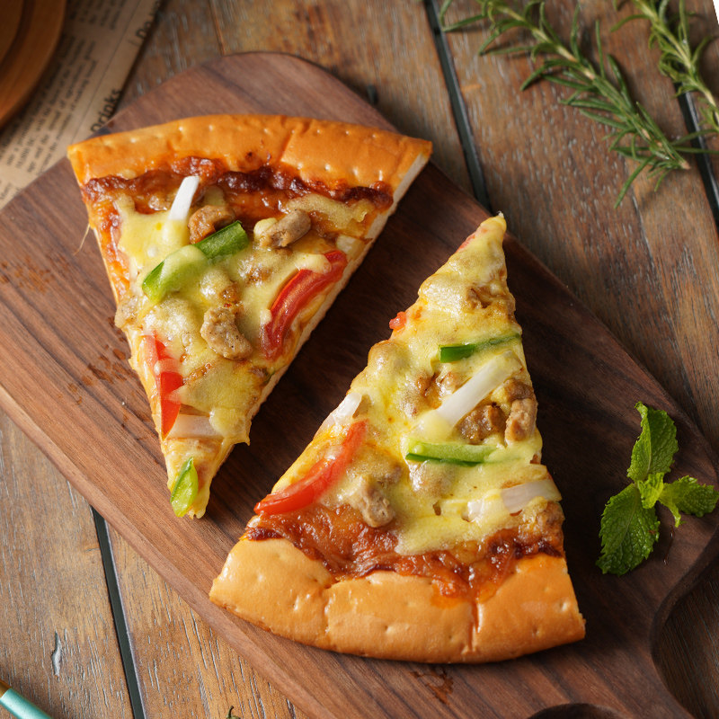 美享时刻速食家庭早餐芝士三角披萨半成品加热预制披萨
