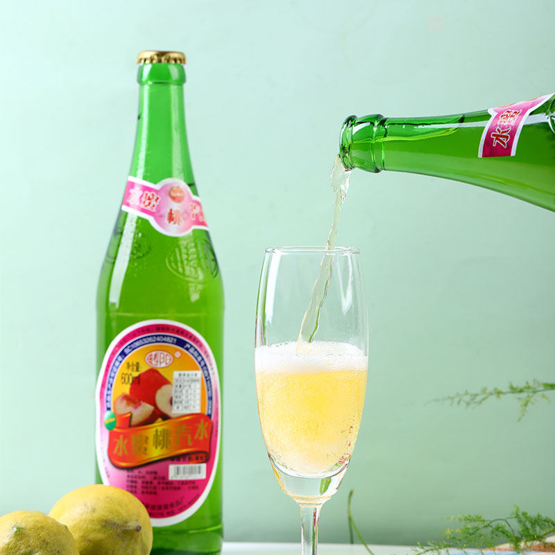 麻栗坡香槟水蜜桃味汽水600ml90后童年回忆云南特产香槟碳酸饮料-mc