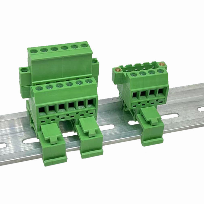 导轨接线端子2edguvkm508mm免焊对接带耳2edgkam立式插头连接器