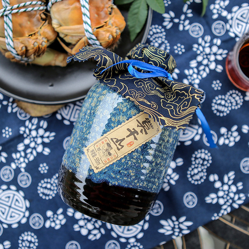 莫干山黄酒库藏八年古法老酒500ml坛装半干型6斤传统黄酒