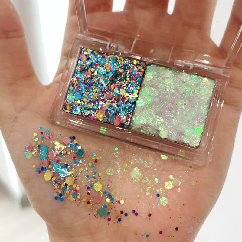 亮片眼影双色啫喱膏闪粉闪片少女心儿儿童眼妆眼影