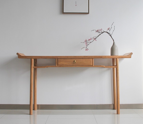 榆木禅意玄关中式新中式贡案香案桌贡桌书画实木条案