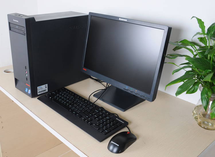 二手台式电脑联想品牌全套双核四核办公学习游戏主机i3i5独显整套