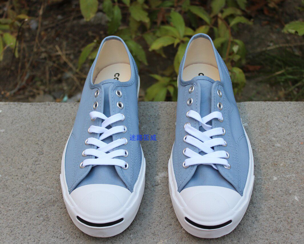 converse匡威jackpurcell开口笑男款雾霾蓝低帮帆布鞋帆布鞋