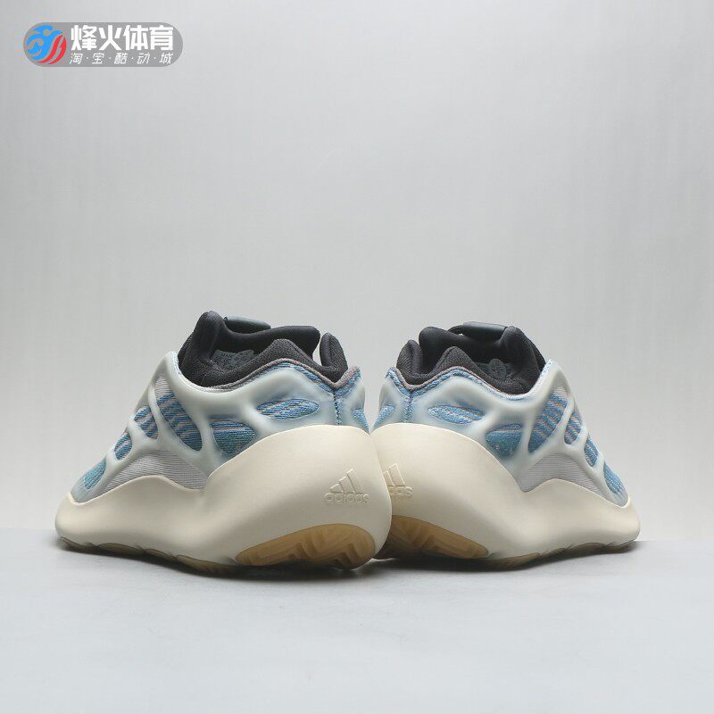 现货 烽火体育 adidas yeezy 椰子700 v3蓝晶石 白蓝跑步鞋gy0260