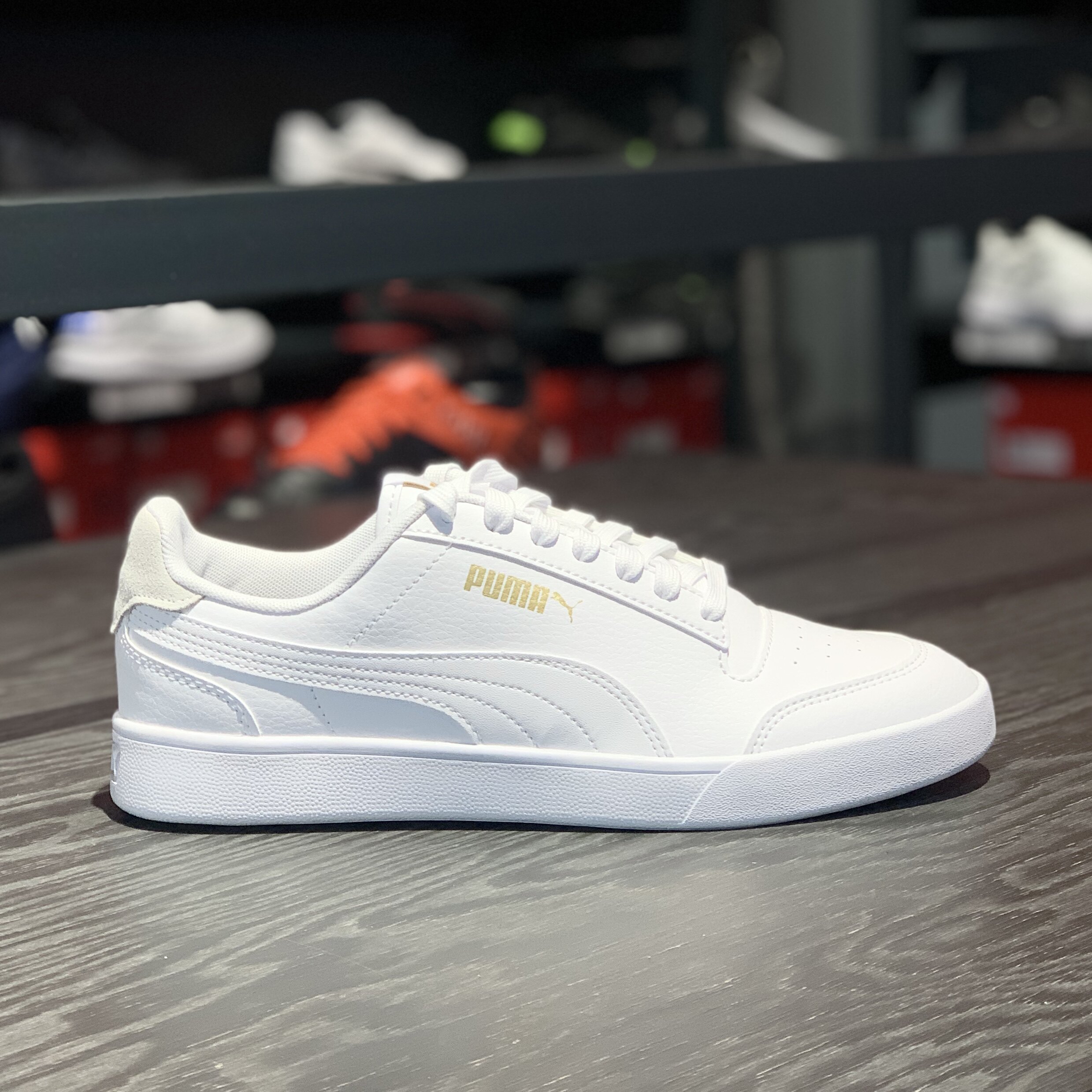 puma彪马shuffle情侣金标皮质小白鞋休闲运动滑板309668板鞋