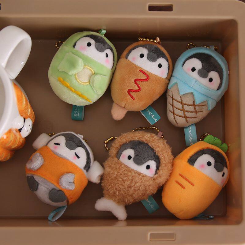 日系企鹅书包挂件公仔毛绒玩偶情侣钥匙扣可爱包挂件