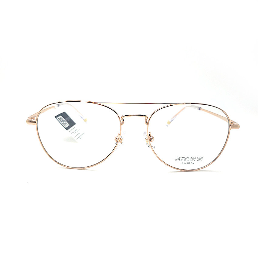 时尚潮牌joyrichjr2249m金色纯钛双梁眼镜框架经典复古圆框好货