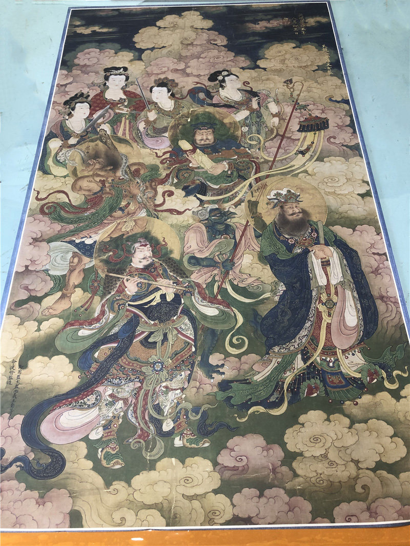 王勤天龙八部罗义女义女众仙微喷复制佛像工笔画临摹国画