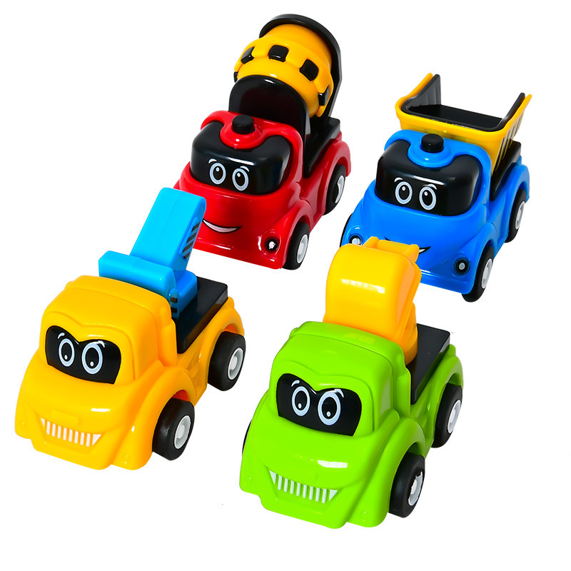 儿童宝宝回力车迷迷你惯性工程车汽车小玩玩具惯性