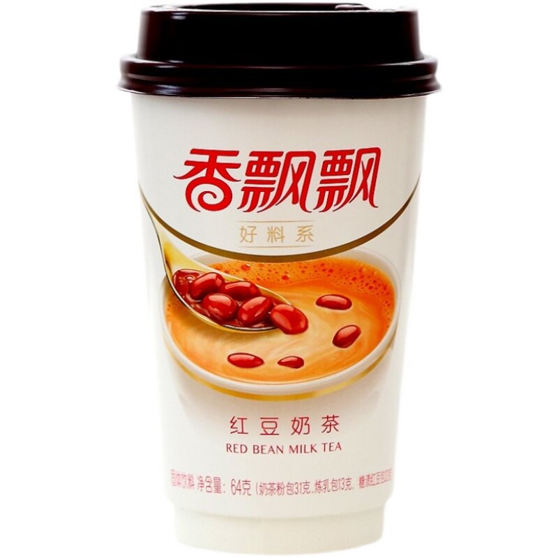 64g冲饮代餐下午茶整箱30杯红豆王一博奶茶香飘飘杯装奶茶