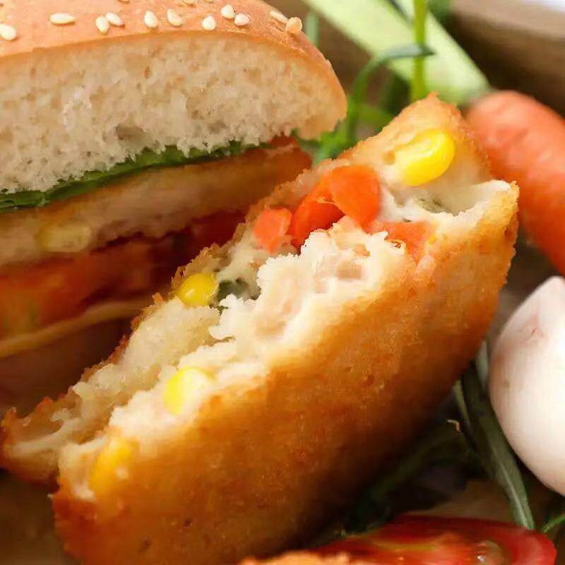 肉饼博远蔬菜鸡肉速冻半成品田园汉堡油炸炸鸡其它