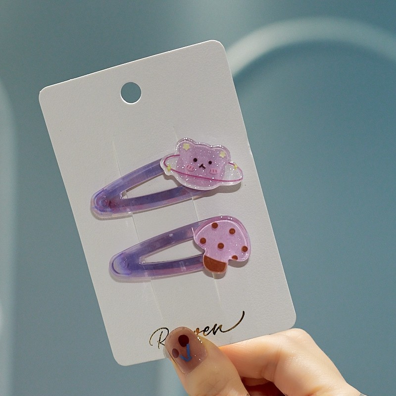 韩版儿童卡通发夹小女孩果冻刘海碎发bb水果发饰