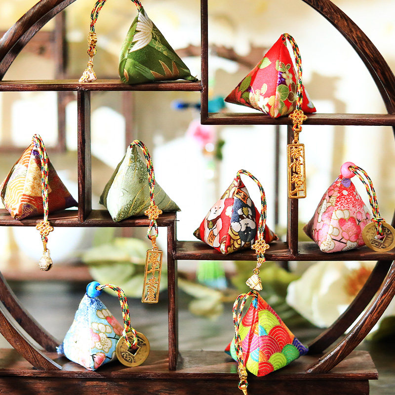 香包花薇创意端午艾叶粽子香囊车载挂饰端午节香包